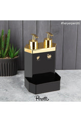 Perotti 2 Li Acrylic Gold Liquid Soap Dispenser