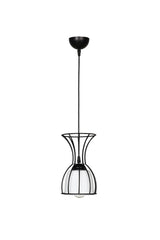 Perros Single Chandelier Black Glass - Swordslife