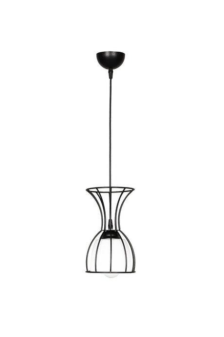 Perros Single Chandelier Black Glass - Swordslife