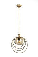 Pescara Single Chandelier Tumbled Honey Glass - Swordslife