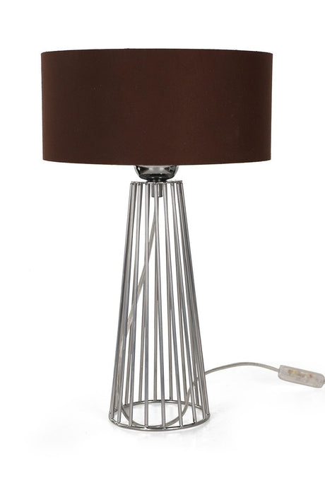 Philippine Table Lamp Chrome Brown Hat - Swordslife