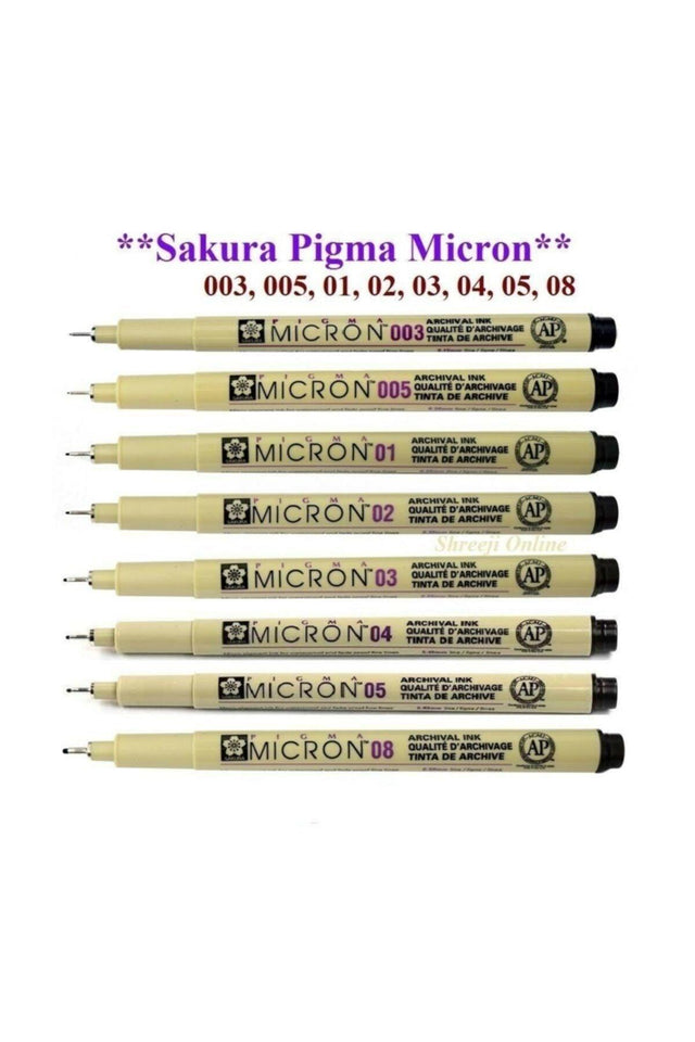 Pigma Micron Technical Drawing Pen Set of 8