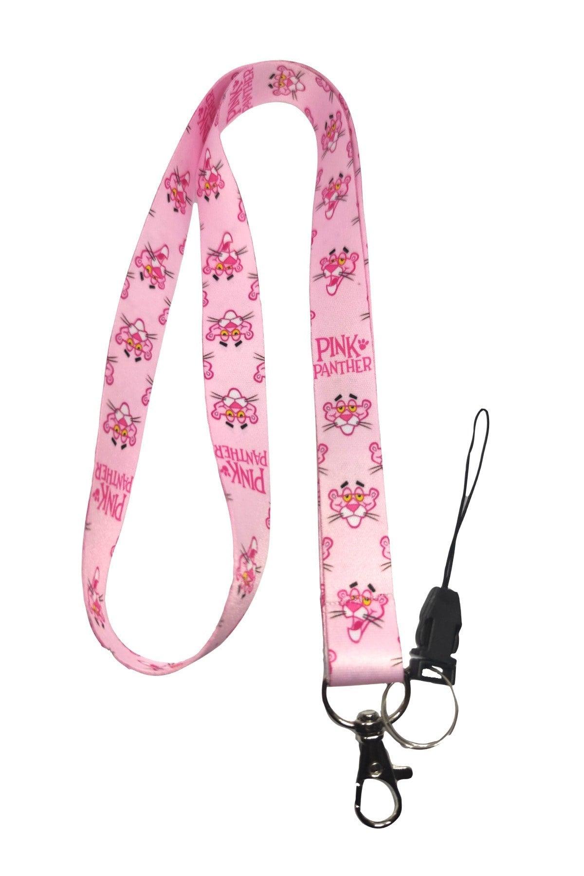 Pink Panther Neck Lanyard And Phone Strap