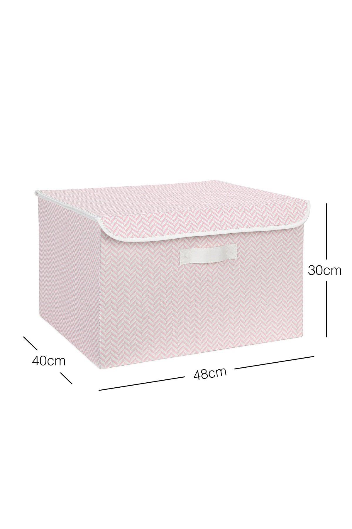 Pink Patterned Fabric Covered Box // 48x40x30 - Swordslife