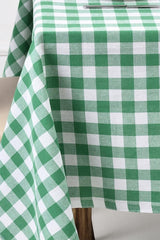 Piti Checkered Green Table Cloth, Table Cloth, Picnic Cover Cotton - Swordslife