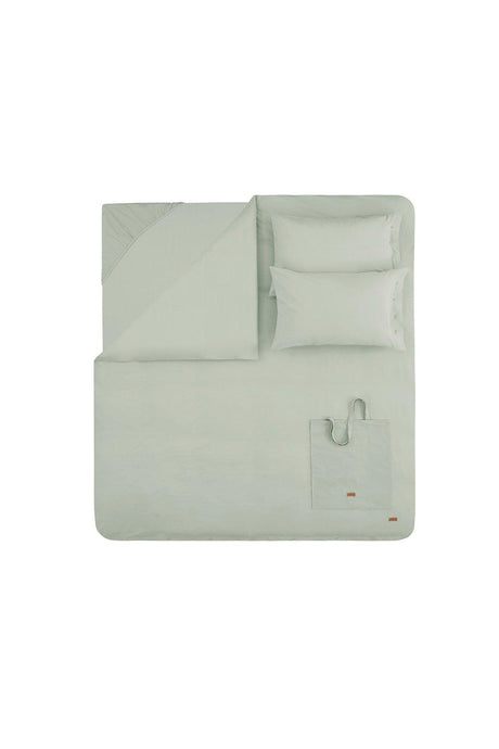 Plain Double Ranforce Washed Duvet Cover Set - Sage - Swordslife