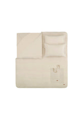 Plain Double Ranforce Washed Duvet Cover Set - Beige - Swordslife