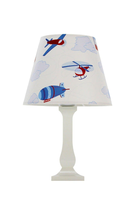 Pillar with Airplane Helicopter Boys' Room Lampshade Lighting on Nightstand - Swordslife