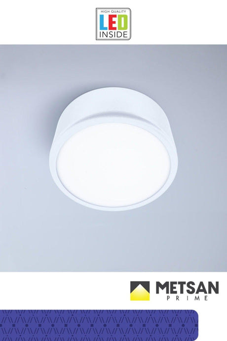 Surface Mounted Round Led 9 Watt Ip44 3000 K Yellow Light - Swordslife