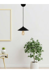 Plastic Japanese Hat Black Single Pendant Chandelier - Swordslife