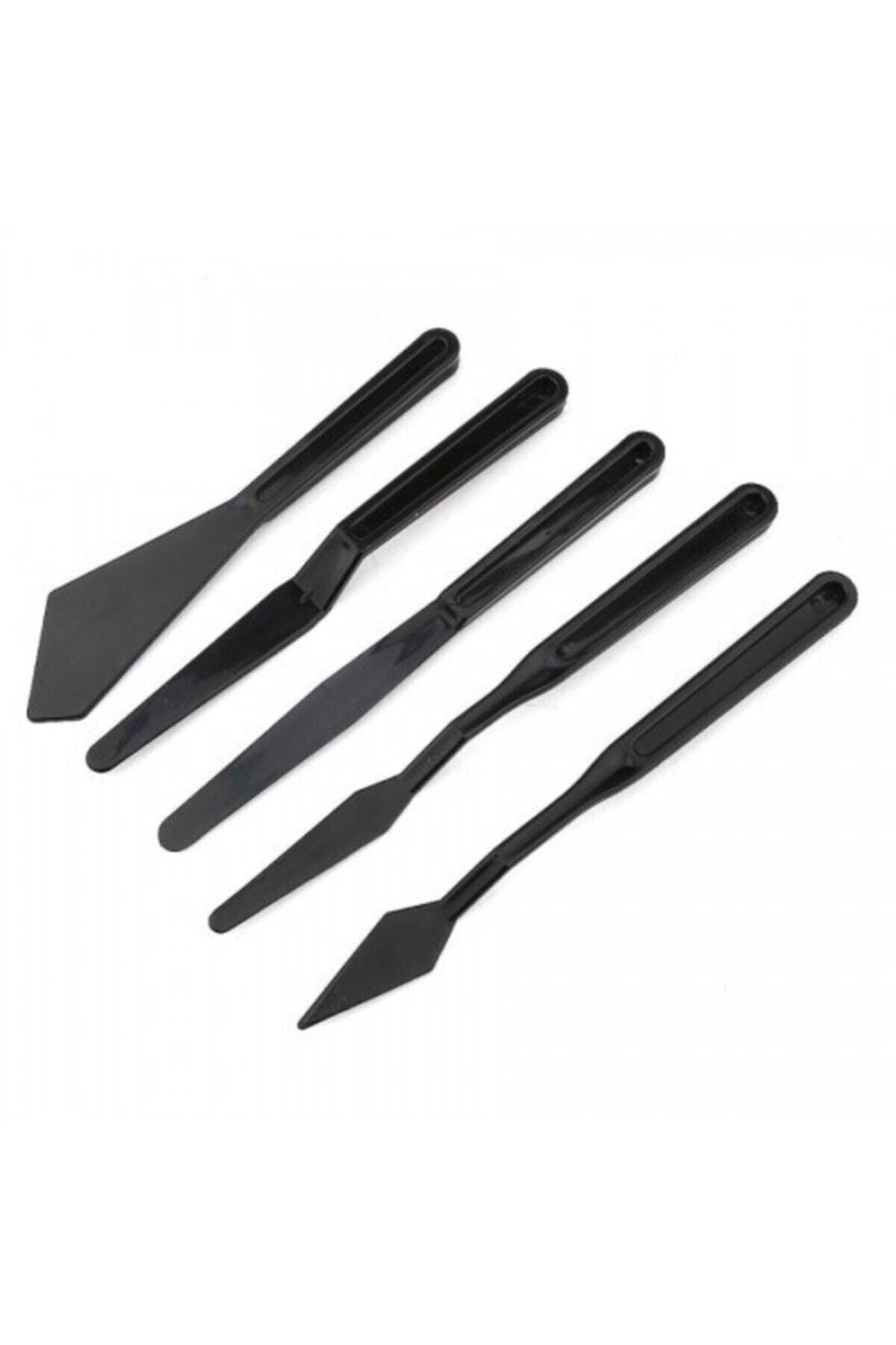 Plastic Spatula Set of 5 Black