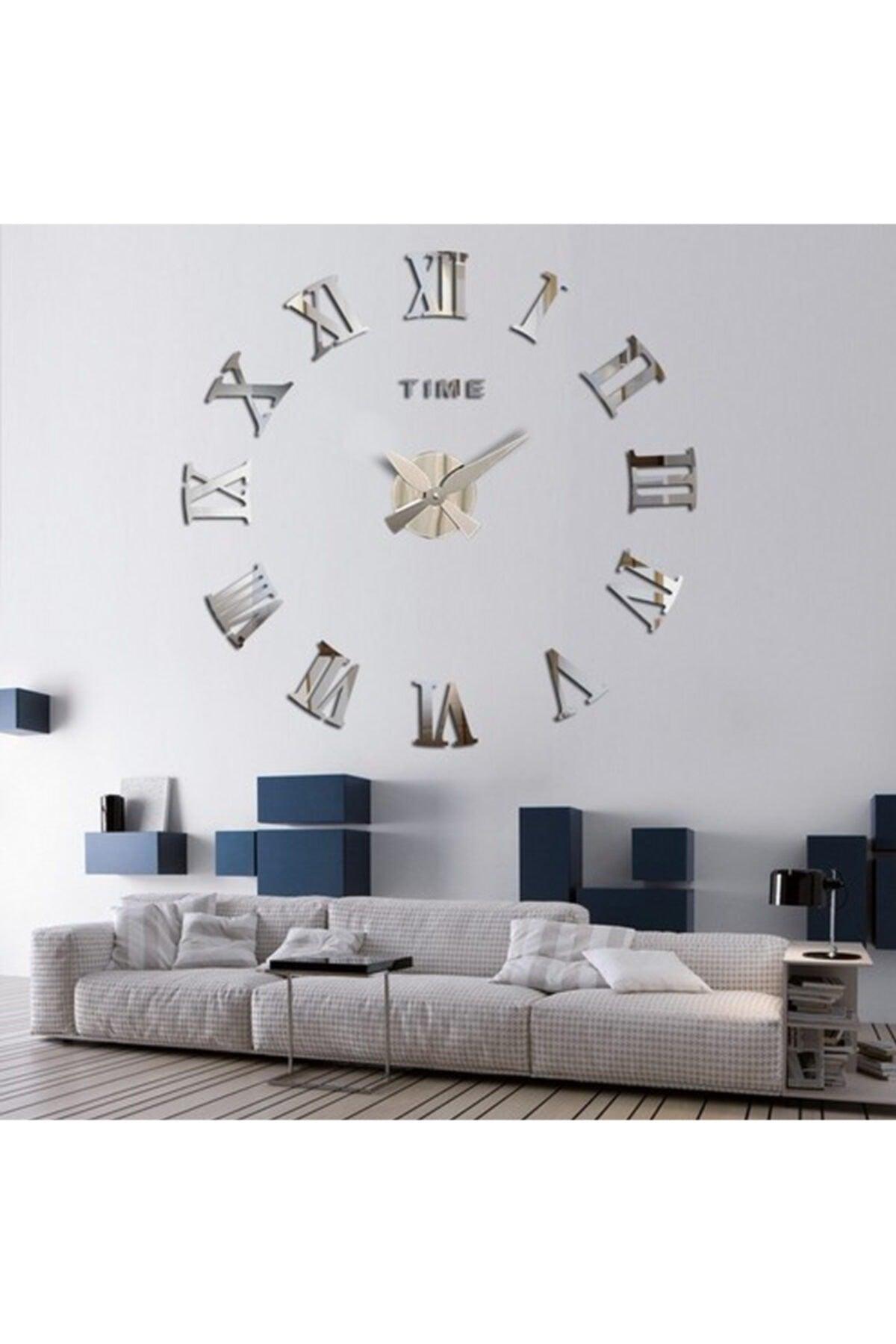 Plexi Belly Wall Clock Large 3d Roman Numeral Wall Clock (silver) - Swordslife
