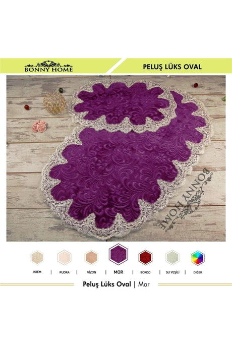 Plush Luxury Oval Purple 2-Piece Dowry French