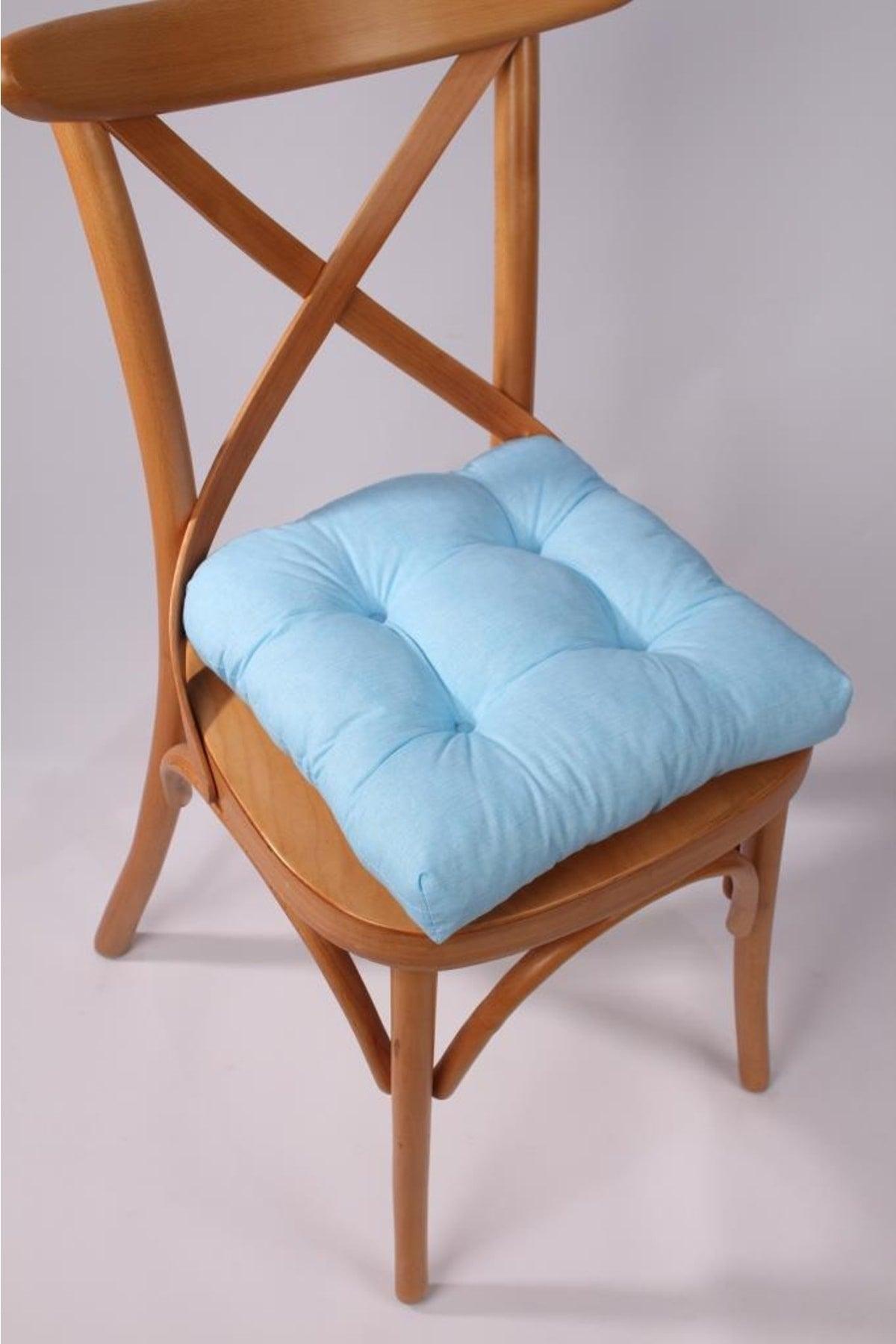 Pofidik Blue Chair Cushion Special Stitched Laced 40x40cm - Swordslife