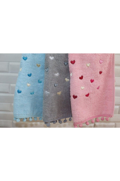 Pompom Hand Face Towel 3 Pcs