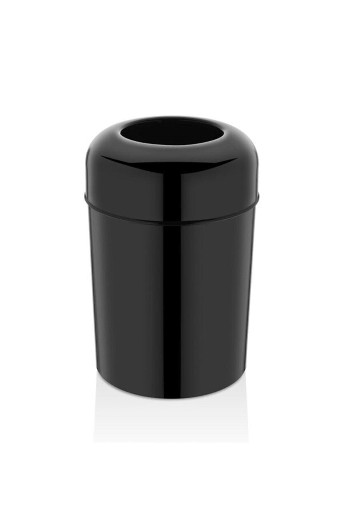 Pot Lid Trash Can Black 15lt