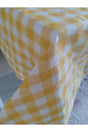 Pötiare Pattern Gingham Table Cloth, Table Cloth, Picnic Cover Yellow - White Plaid - Swordslife