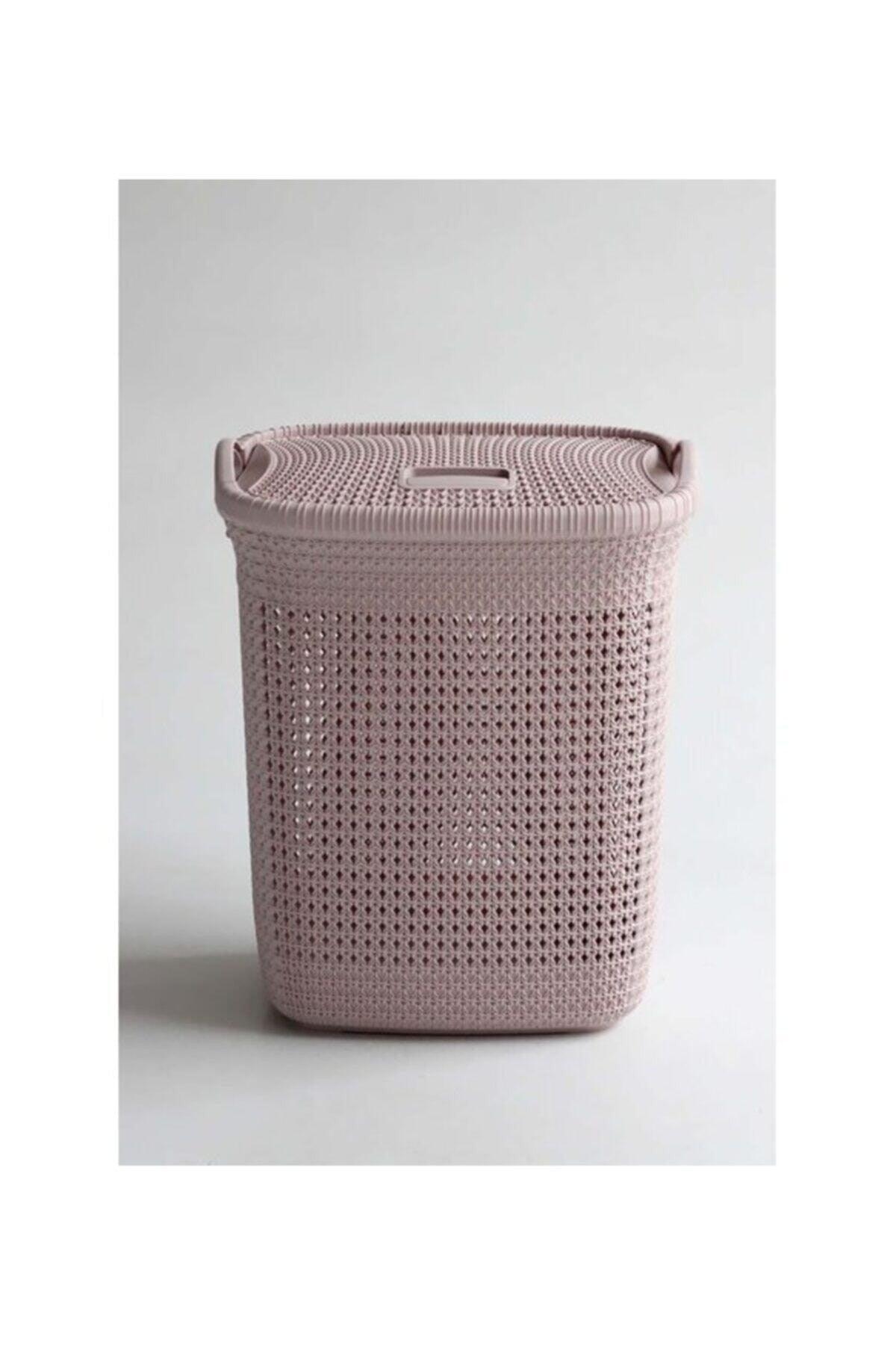 Powder Knitted Patterned 52 Liter Dirty Laundry Basket - Swordslife