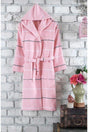 Powder Striped Hooded Bathrobe - Swordslife