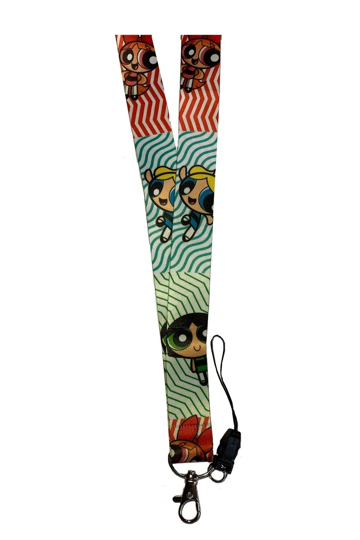 Powepuff Girls Neck Lanyard And Phone Strap