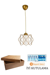 Prism Single White Mica Tumbled Pendant Lamp Chandelier - Swordslife