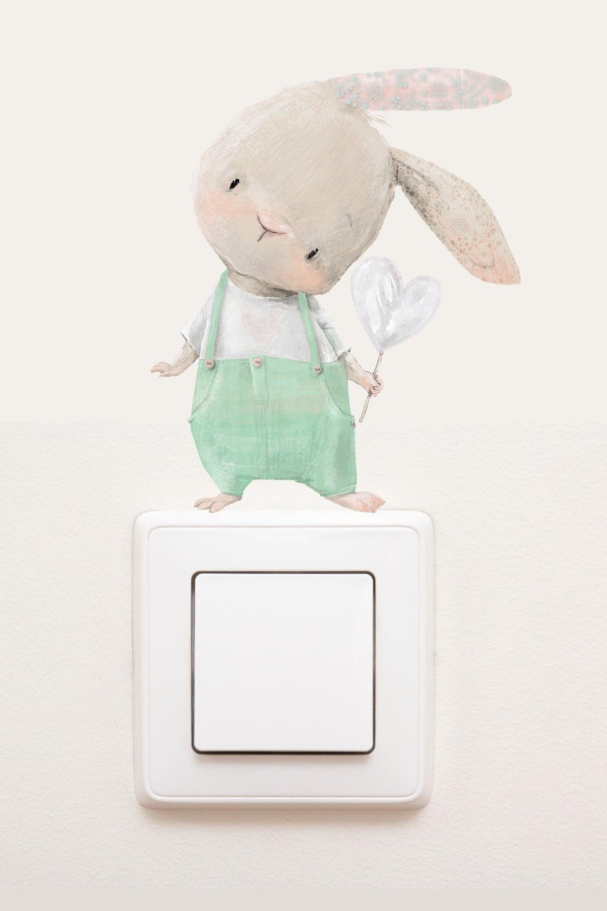 - Socket - Rabbit in Green Overalls Decorative Socket Sticker - Sim623 - Swordslife