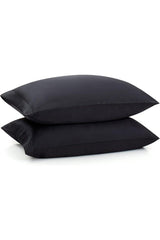 Pro 2 Set Antibacterial Nano Sleep Pillow 50x70 Natural Cotton Fabric - Black Pillow 2 Pack - Swordslife