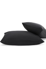 Pro 2 Set Antibacterial Nano Sleep Pillow 50x70 Natural Cotton Fabric - Black Pillow 2 Pack - Swordslife