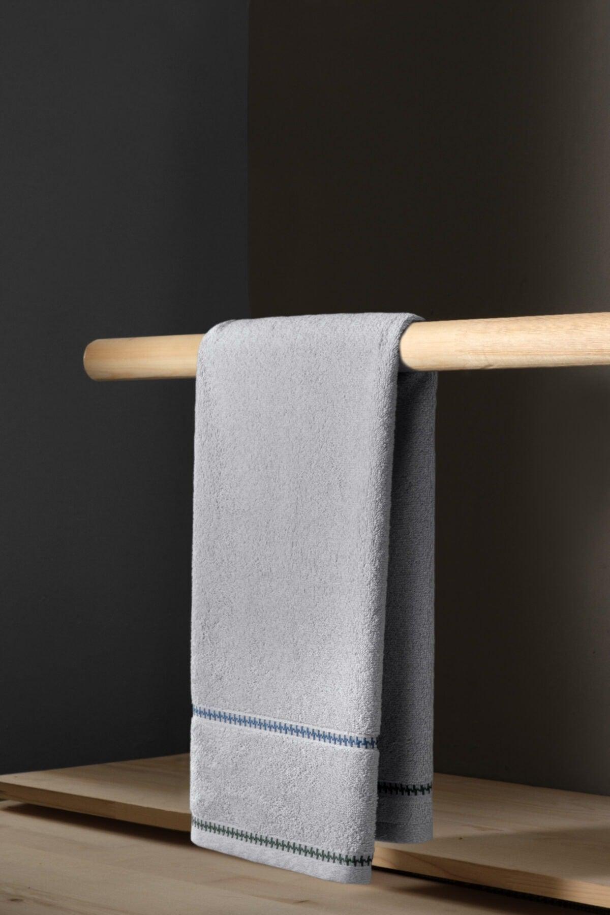 Profundo Single Fog - Extra Soft, Modern 100% Cotton 50x90cm. Hand / Face Towel - Swordslife