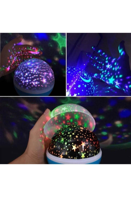 Projected Rotating Color Star Master Night