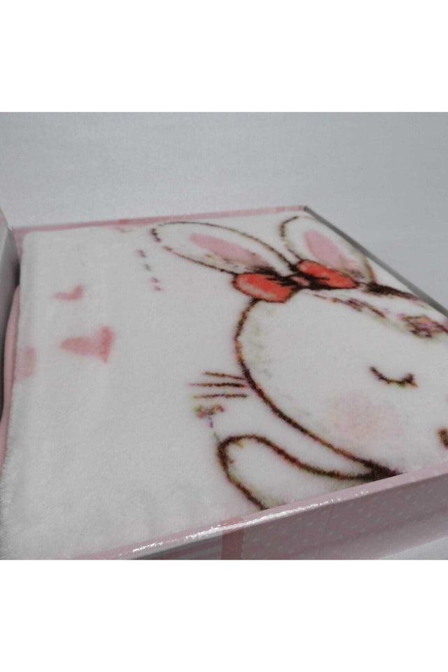 Powder Pink Plush Dancer Bunny Baby Blanket - Swordslife