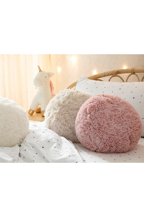 Puffy Ball Decorative Pillow 40 Cm Pink - Swordslife