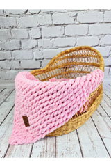 Puffy Handmade Blanket Light Pink Handmade Baby Blanket - Swordslife