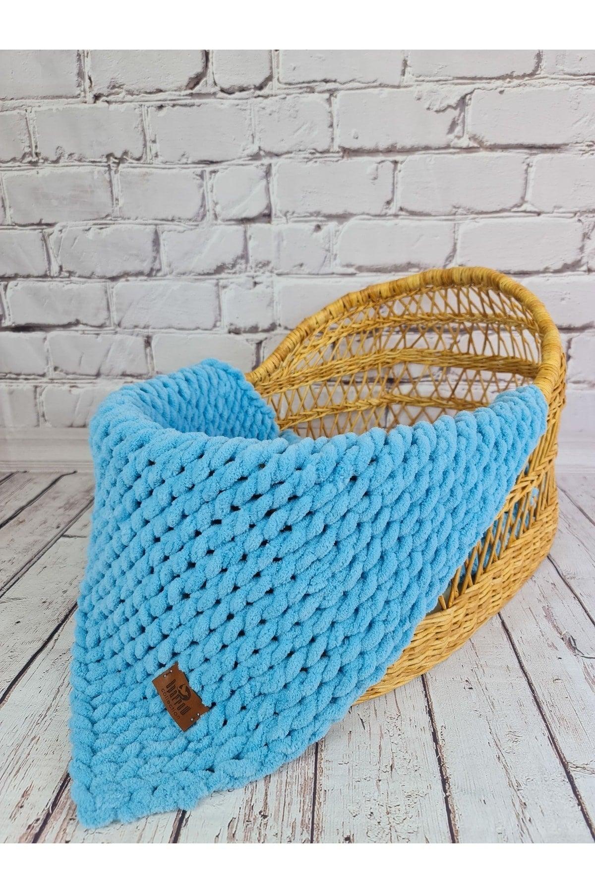 Puffy Handmade Blanket Blue Handmade Baby Blanket - Swordslife