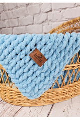 Puffy Handmade Blanket Blue Handmade Baby Blanket - Swordslife