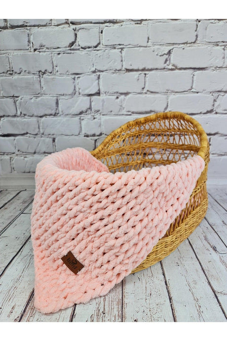 Puffy Handmade Blanket Candy Pink Color Handmade Baby Blanket - Swordslife