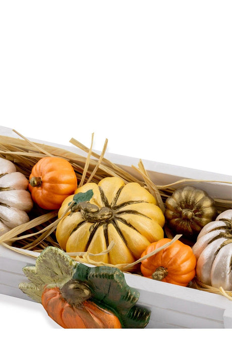 Pumpkin Decoration Set Pumpkin Set Including Concrete Case And Dry Plants - Swordslife