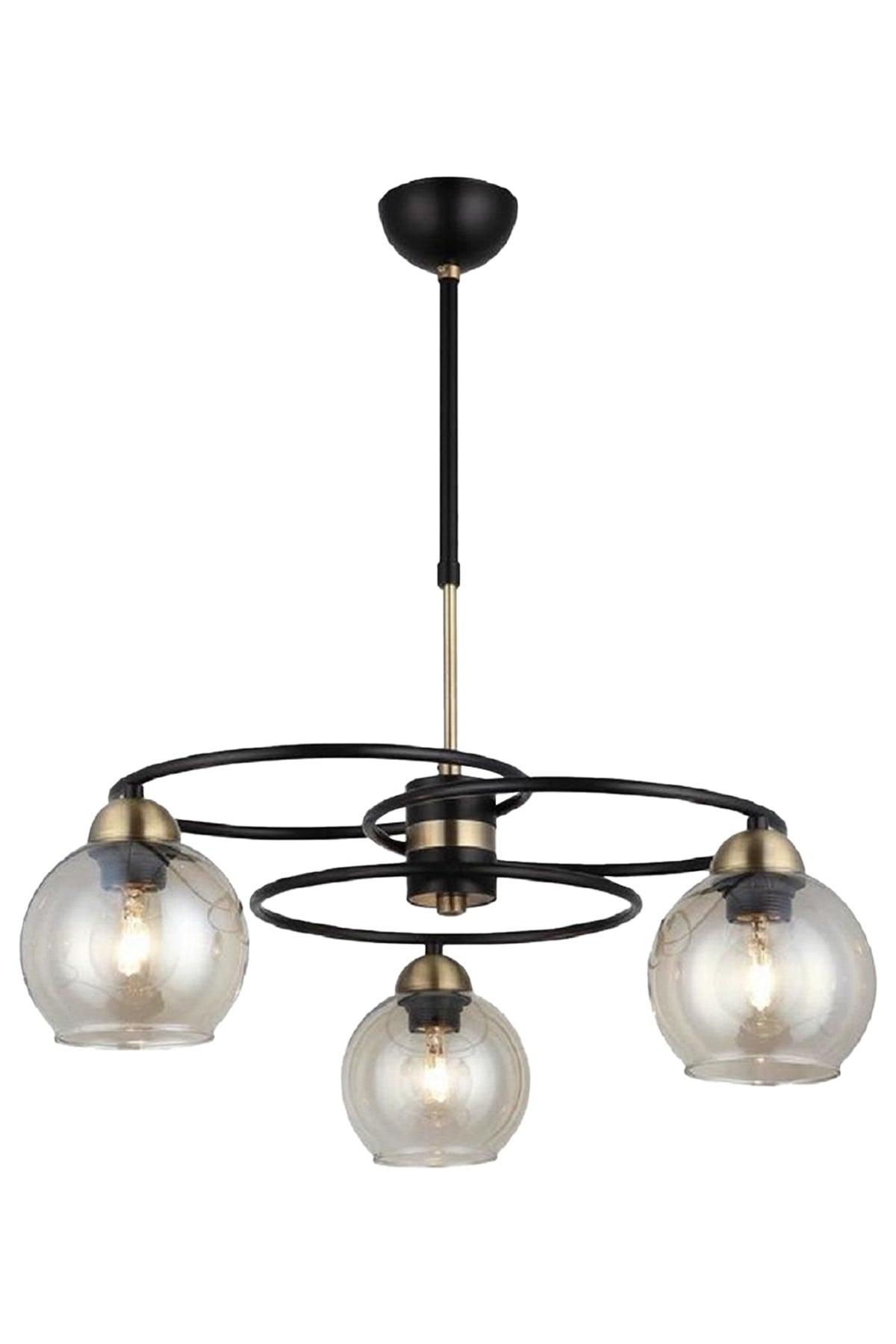 Puren 3L schwarz moderne junge Zimmer Küche Retro Hall Chandeler - Swordslife