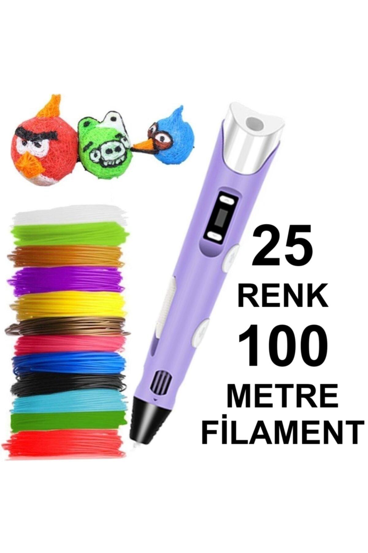 Purple Pen Printer+25 Colors 100 Meters