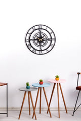 Compass Metal Black Wall Clock 1.5 Mm Thickness 41x41 Cm - Swordslife