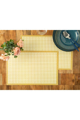 Quadrat 4 Place Placemat 30x45 Cm Yellow - Swordslife