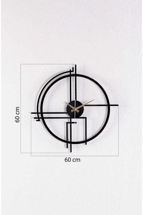 Querencia Metal Black Wall Clock 1.5 Mm Thickness 60x60 Cm - Swordslife