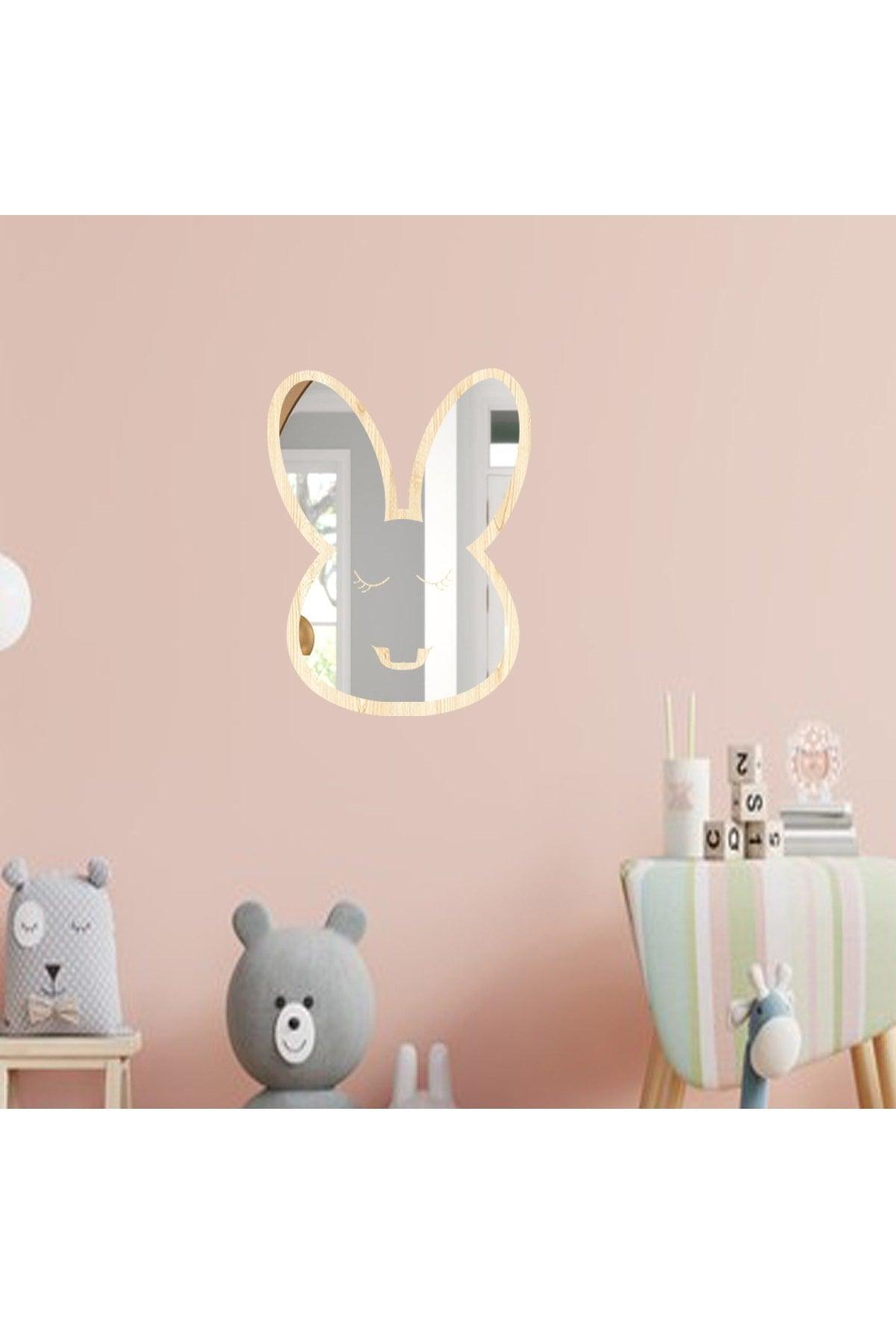 Rabbit Figure Children's Room Decorative Plexiglass Mirror Smiling Star - Swordslife
