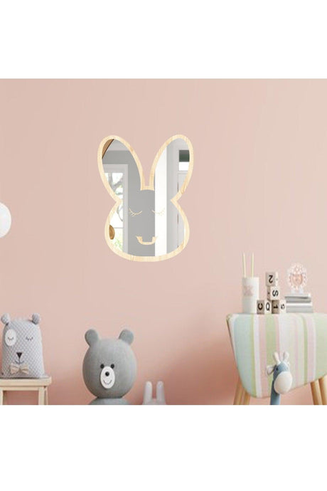 Rabbit Figure Children's Room Decorative Plexiglass Mirror Smiling Star - Swordslife