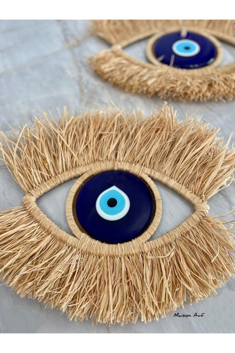 Raffia Evil Eye Eye Medium Diameter 12 cm M076 - Swordslife