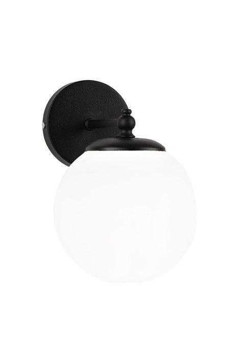 Rain Sconce 2 Pieces Black-white Globe Glass - Swordslife