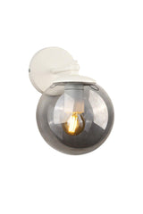 Rain Sconce 2 Pieces White-smoked Globe Glass - Swordslife