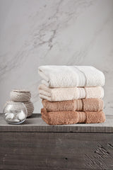 Rainbow 100% Cotton Extra Soft Brown Tones Set of 4 Hand/Face Towels (4*50X90) - Swordslife