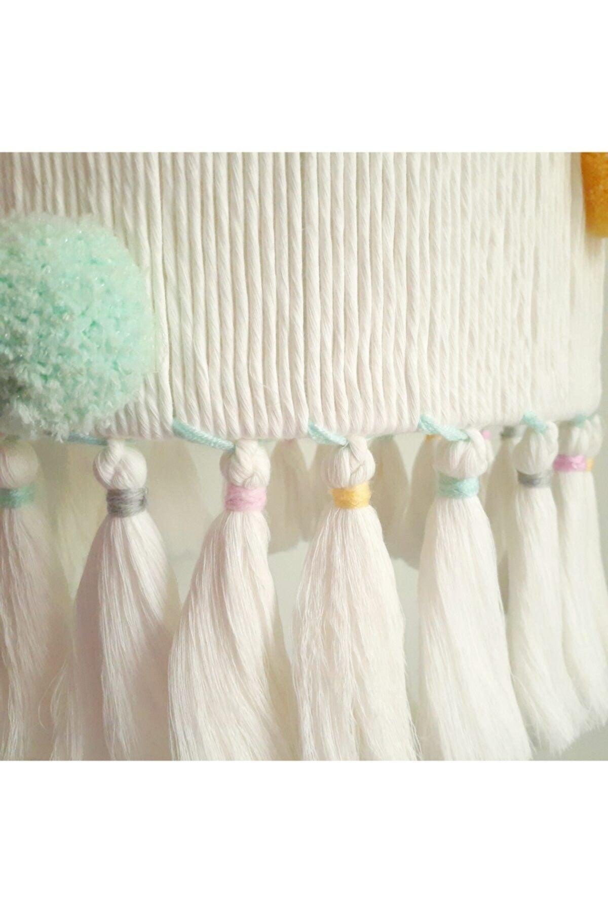 Rainbow Pompom Baby And Kids Room Macrame Lighting, Chandelier - Swordslife