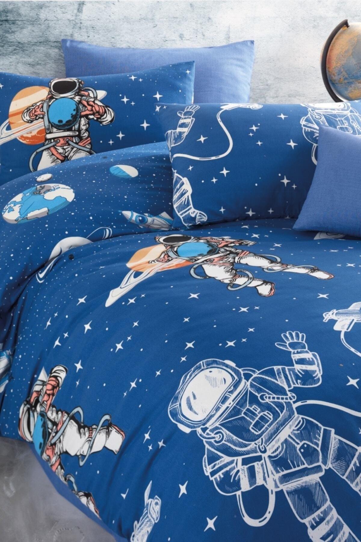 Ranforce Astro Blue Duvet Cover Set Single Person - Swordslife